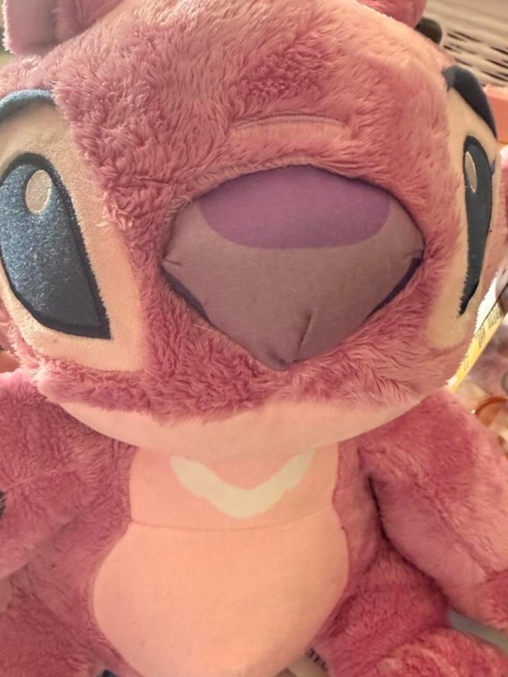 Disney Lilo & Stitch Angel Fuzzy Large Plush 14” Just Play Pink NWT